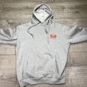 birddogs Hoodie Mens Large Heather Gray Pullover Fleece‎ Graphic Back Print